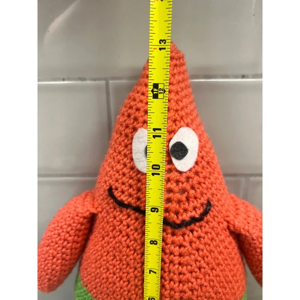 Handmade Patrick Star Plush Toy Crochet Stuffed Animal Kids Room Decor 13